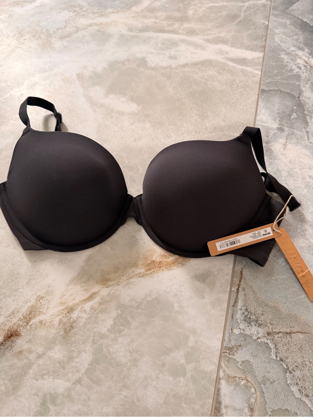 SKIMS Black Smooth T-Shirt Bra